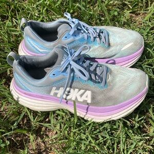 Hoka Athletic Shoes - Blue and Lavender